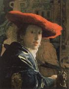 Jan Vermeer, the girl with the red hat